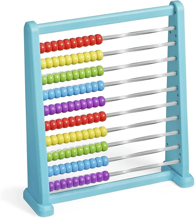 hand2mind Color Changing Plastic 100 Bead Abacus, Abacus for Kids Math, Math Manipulatives Kindergarten, Counting Rack for Kids, Counters for Kids Math, Educational Toys for Elementary Kids (Set of 1)
