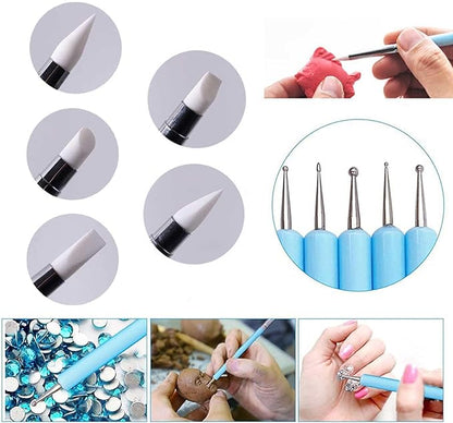 Y9A5N0K3O Clay Tools Kit,41pcs,Plastic Polymer Clay Sculpting Tools Kit for Kids Adults,Pottery Craft,Embossing,Shaping,Sculpting,Modeling