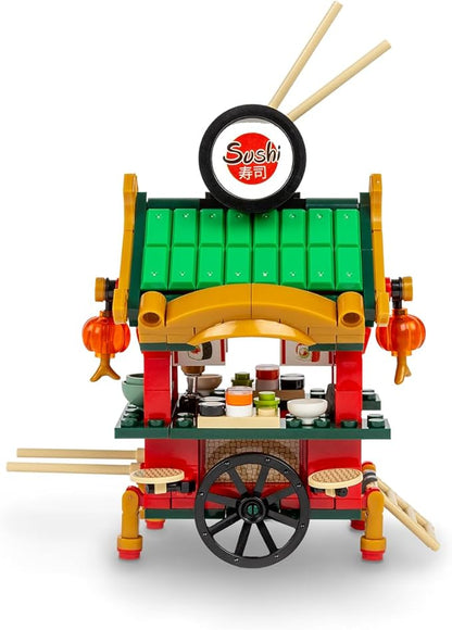 Brick Loot Exclusive Sushi Cart Bar Custom Designed Model Compatible with Major Block Brands Fun and Creative Boys and Girls Building Set