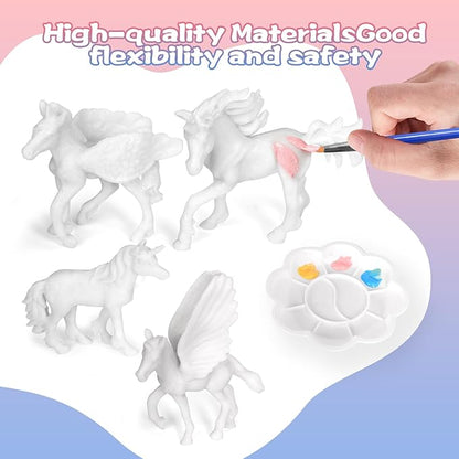 Unicorns Painting Kit Pack 8 for Girls Unicorn Party Favors, Birthday Party Favors, Art & Crafts Activity, Great for Easter Basket Stuffers