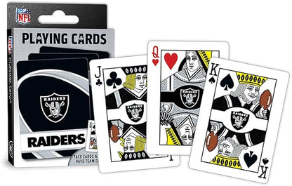 MasterPieces - NFL Playing Cards, Officially Licensed Las Vegas Raiders Football Deck, Family Games for Adults and Kids, Standard Index