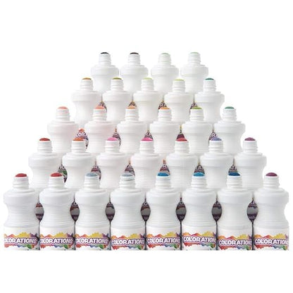 Colorations - COLORMRK Washable Chubbie Marker Classroom Pack Classroom Supplies for Arts and Crafts Multicolor Variety Pack (Pack of 30)