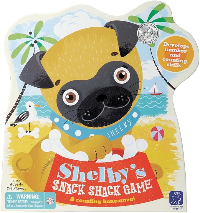 Educational Insights Shelby's Snack Shack Game, Preschool Math Game with Spinner for 2-4 Players, Fun Family Board Game for Kids Ages 3 4 5