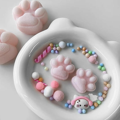 Portable Sturdy Silicone Cats Paws Squeeze Mold Set Craft Supplies for Kids Creativity and Home Decoration Enhancement