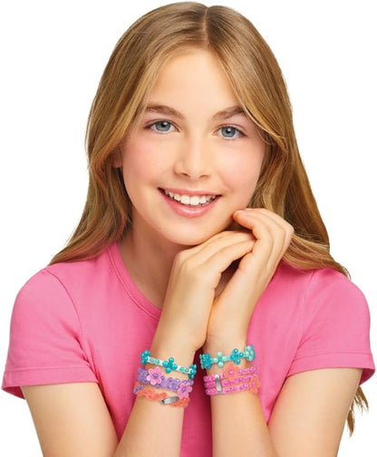Make It Real: LinXo Seaside Jewelry Design Set - 186pcs, DIY 5 Flexible Bracelets, Design-Build-Rebuild, Craft Activity Kit, Girls & Kids Ages 6+