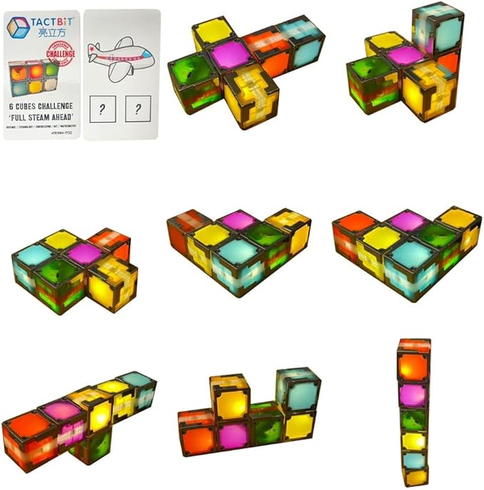12 Magnetic Cubes for Kids Ages 1-100. Magnetic Building Blocks Set - Learning Toys for Toddlers 2-4 Years - Alphabet Learning & Education Toys - Versatile Building Blocks for Fun Play
