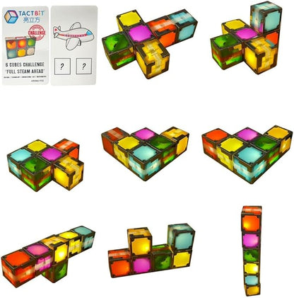12 Magnetic Cubes for Kids Ages 1-100. Magnetic Building Blocks Set - Learning Toys for Toddlers 2-4 Years - Alphabet Learning & Education Toys - Versatile Building Blocks for Fun Play