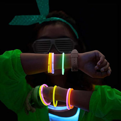 207 Glow Sticks Bulk Party Pack, Halloween Glow Sticks For Kids Camping, Glow In The Dark Sticks,8” Glow Party Supplies Bracelets