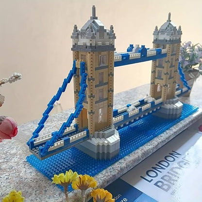London Tower Bridge Building Blocks Set (1936Pcs) Famous World Architecture Educational Toys Micro Bricks for Kids Adults