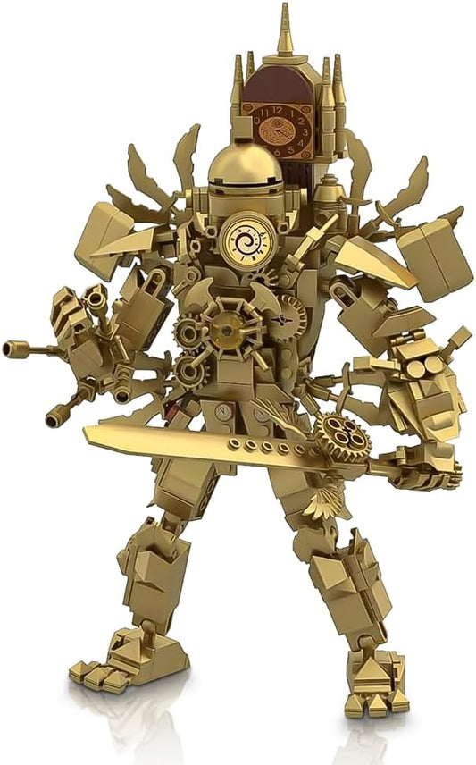 Skibid Toilet Blocks Toys,Upgrade Titan Super Clock Man Building Blocks Toys,Titan Clock Man Game Model Toys (ClockMan)