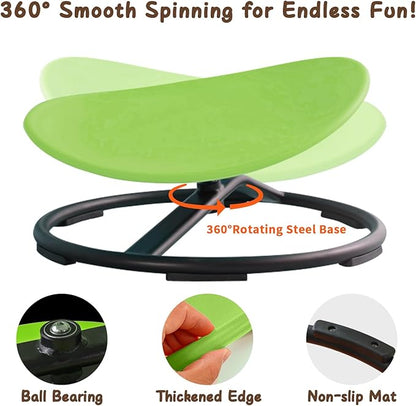 Kids Sensory Chair for Autism Kids Swivel Chair, Sensory Spin Chair Seat Improve Physical Coordination Wobble Chair for Kids Sit and Spin Relief of Motion Sickness
