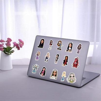 86Pcs Cartoon Delicacy Party Supplies Cartoon Party Favors Include 12Pcs Bracelets-12Pcs Button Pins-12Pcs Keychains-50Pcs Stickers for Birthday Party Decorations