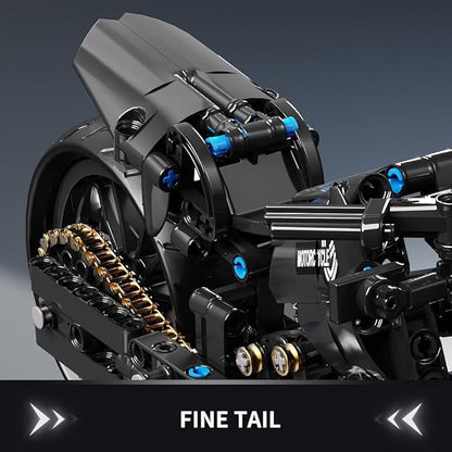 RiceBlock Motorcycle Toys Building Blocks Set, 1:8 Scale Model Gift, Suitable for Motorcycle Models for Boys Age 8-12, 575 Pieces