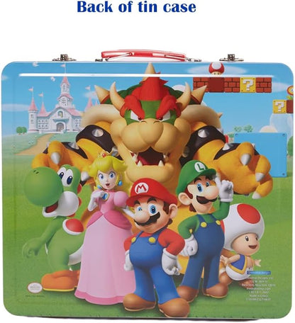 Innovative Designs Mario Brothers Super Mario Deluxe Activity Set with Carrying Tin, Coloring Sheets, Tattoos, Stickers, & Art Supplies