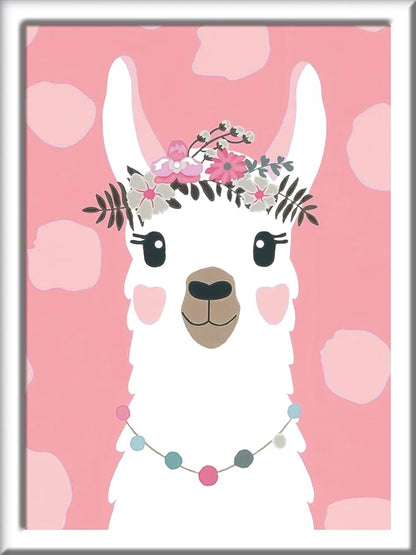 Ravensburger CreArt No Drama Llama Paint by Numbers Kit for Kids - Painting Arts and Crafts for Ages 7 and Up