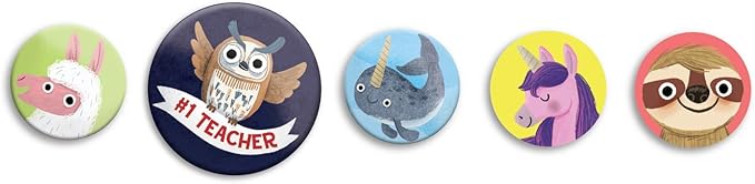 Peaceable Kingdom Valentines Cards for Kids Classroom, Set of 28 Valentines Day Gifts - Animal Pins