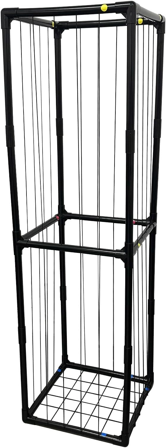 Stuffed Animal Storage, Kids Toy Zoo Storage Organizer with Elastic Band, Thicken PVC Tube Large Stuffed Animals Holder for Nursery Playroom Bedroom Room Furniture Plush Storage-Black