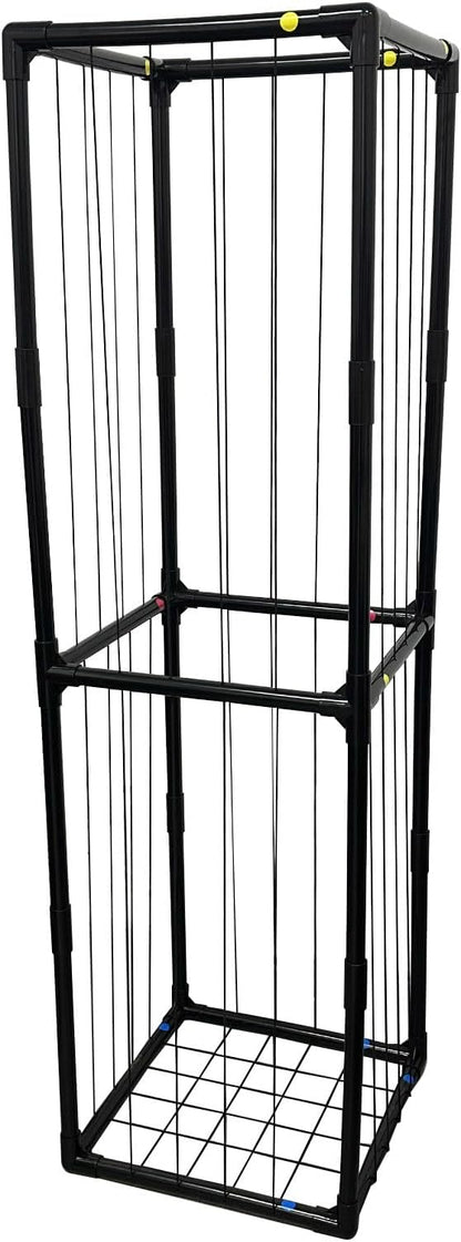 Stuffed Animal Storage, Kids Toy Zoo Storage Organizer with Elastic Band, Thicken PVC Tube Large Stuffed Animals Holder for Nursery Playroom Bedroom Room Furniture Plush Storage-Black