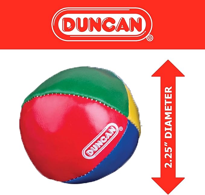 Duncan Toys Juggling Balls, Multicolor, Vinyl Shells, Circus Balls with 4 Panel Design, Plastic Beans, 3 Pack, Black & Pink