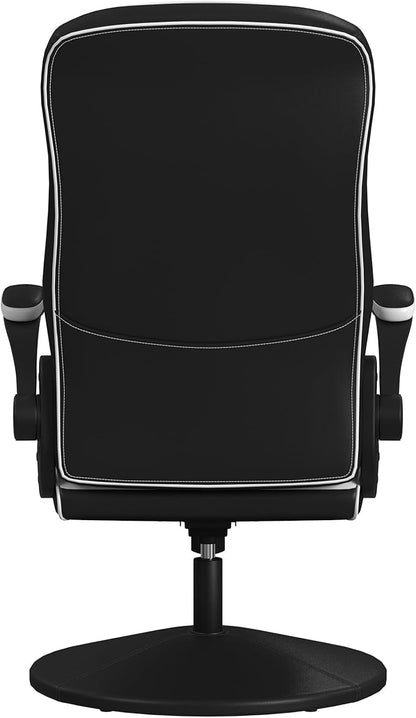 RESPAWN 800 Racing Style Gaming Rocker Chair, Rocking Gaming Chair, in White RSP 800 BLK WHT