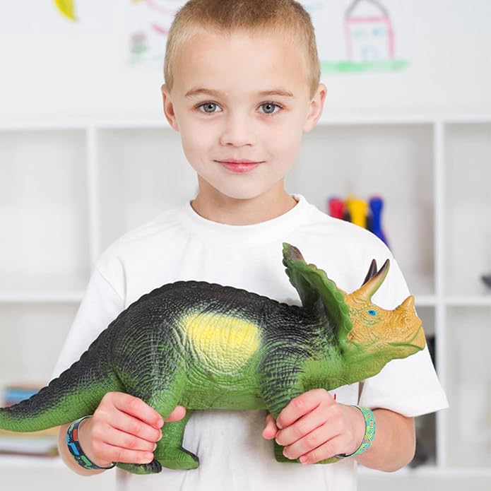 DERAYEE 24 Pcs Dinosaur Slap Bracelets for Kids, Jurassic Forest World theme Snap Bands Toy Gift Party Favor Supplies for Dino Party Bag