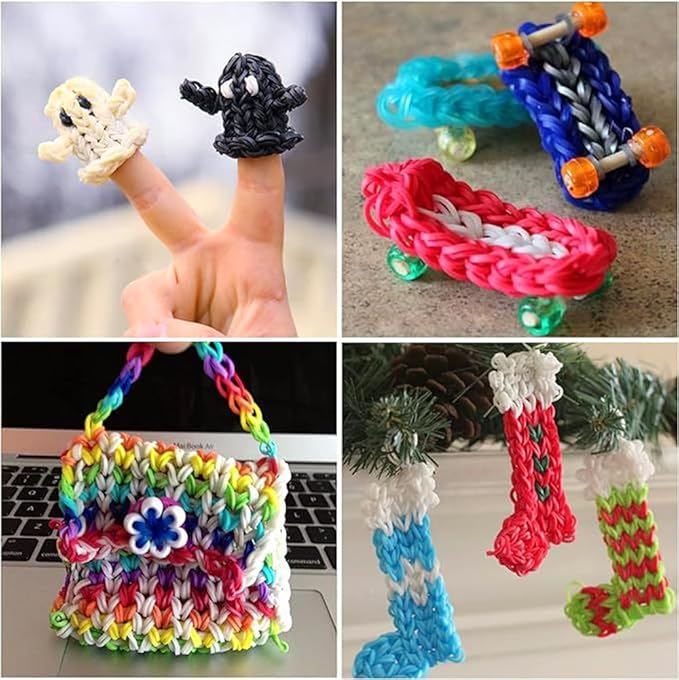 3000PCS Loom Rubber Bands Kit with 75 Clips,5 Hooks, Premium Bracelet Making Kit for Kids Weaving DIY Crafting Gift(Mix 1)