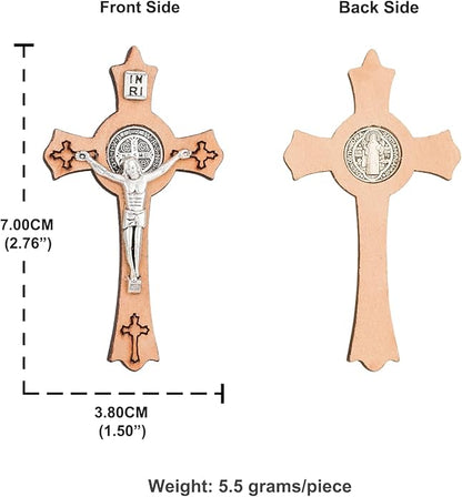 COTTVOTT Wooden Christian Jesus Cross/Orthodox Crucifix Charms Pendants for Rosary Necklace, DIY Jewelry Making Accessories Parts