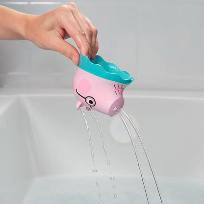 Toomies Peppa Pig Nesting Family - Includes Peppa Pig, Mummy Pig, Daddy Pig and Rattling George - Sorting and Pouring Toddler Bath Toys - Toddler Water Toys for Bath or Pool - Ages 18 Months and Up