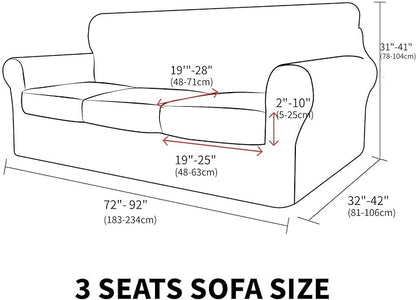 MAXIJIN 4 Piece Couch Covers for 3 Cushion Couch Super Stretch Non Slip Couch Cover for Dogs Pet Friendly Elastic Jacquard Furniture Protector Sofa Slipcovers (Sofa, Peacock Blue)