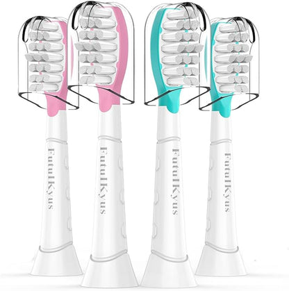 Kids Replacement Heads for Philips Sonicare: 7+ Child Soft Electric Toothbrush Standard Children Brush Head for Boy Girl, Pink & Blue 4 Pack