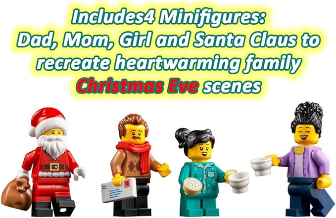 LEGO Icons 10293 Santa's Visit Winter Village Collections (1445 Pieces)