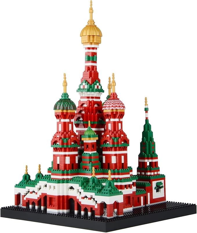 Building Block Set, Saint Basil's Cathedral Architecture Model Micro Mini Blocks, Educational Mini Blocks, 4300 PCS