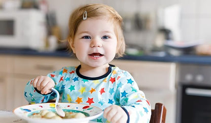 Bendable Baby and Toddler forks and spoons Utensils Silverware Set for Kids, 2 Sets (Blue/Blue) – Gum Friendly 2 Toddler Spoons and 2 Forks Self Feeding and Infant Baby Training and toddler silverware