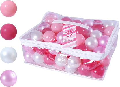 Ball Pit Balls Plastic Balls for Ball Pit Phathalate Free BPA Free Plastic Balls 100pcs 2.2" Set for Toddlers for Play Tent Tunnel