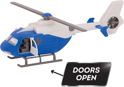 Driven by Battat – Micro 1:24 Scale – Helicopter Toy with Lights and Sound – Open-able Doors – Rescue Helicopter for Kids Age 3+