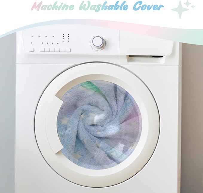 COMAX Bean Bag Chairs for Kids 8-12, Toddler BeanBag Sofa with Filler Bean Couch Stuffed for Boys and Girls, Lazy Floor Chair for Playroom, Nursery Room, Glowing Colorful Star