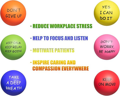 KDG Motivational Stress Balls(20 Pack) for Kids and Adults,Stress Relief Ball with Quetos to Rrelieve Anxiety and Manage Anger
