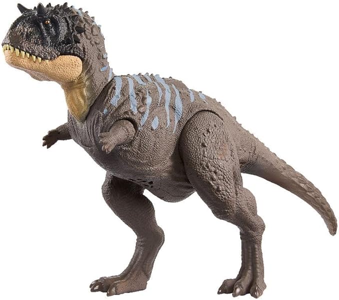 Mattel Jurassic World Wild Roar Dinosaur Toy with Sound & Attack Move, Ekrixinatosaurus Posable Action Figure Includes Digital Play, 11 inches Long