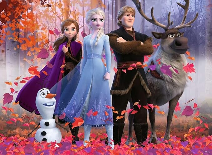 Ravensburger Disney Frozen 2 Puzzle - Magic of The Forest | Unique 100-Piece Jigsaw | Educational Toy for Kids Anti-Glare Surface | FSC Certified