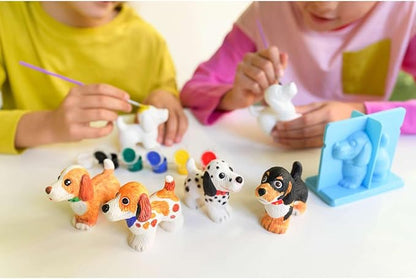 4M 3D Mould & Paint - Puppy Dogs Kit for Kids Ages 5+ - Create, Paint, and Decorate Adorable Puppy Figurines!