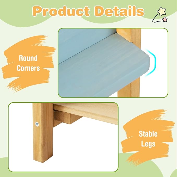 HONEY JOY Mud Kitchen, Fir Wooden Play Kitchen for Toddlers, Mud Table, Running Water, Removable Sink, Outdoor Kids Kitchen Playset, Mud Kitchen for Kids Outdoor, Gift for Boys Girls