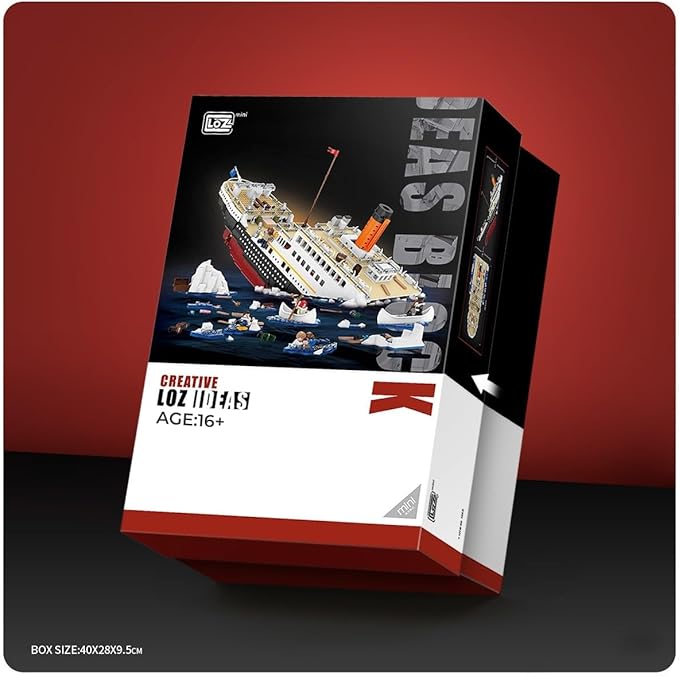 Cruise Sank Titanic Break in Half Building Block Set, 2882Pcs Titanic Blocks Cruise Ship Modle Kit, DIY Bricks Toys for Adults and Kids