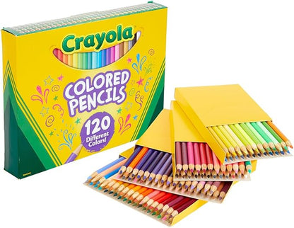 Crayola Colored Pencils Set (120ct), Coloring Book Pencils, Kids Art Supplies, Bulk Colored Pencils, Presharpened, Gifts for Kids, Ages 3+