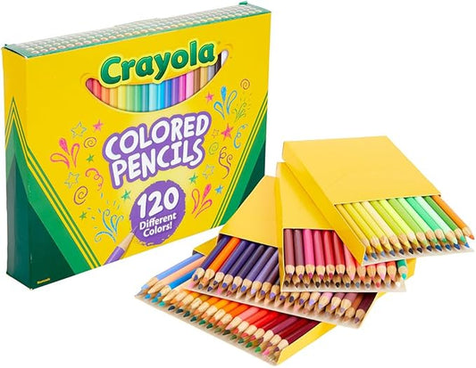 Crayola Colored Pencils Set (120ct), Coloring Book Pencils, Kids Art Supplies, Bulk Colored Pencils, Presharpened, Gifts for Kids, Ages 3+