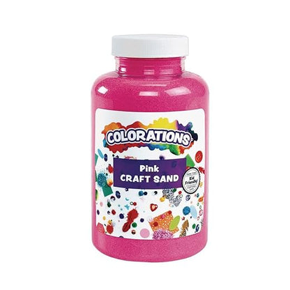 Colorations Colorful Vibrant Sand 22 oz Jar for Arts and Crafts & Play Activity, Light Pink