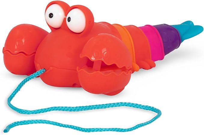 B. toys- Pull Along Lobster Toy - Waggle-A-Longs – Pinchy Pat- Developmental Toy-Push or Pull –Walking Toy with String – Baby, Toddler, Kids – 18 Months