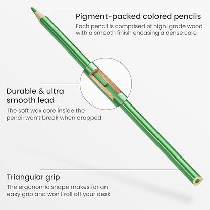 Arteza Kids Scented Pencils for Kids, 24 Pre-Sharpened Triangle Color Pencils, Smelly Pencils for Arts, Crafts & School Supplies