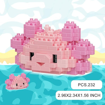 Marine Animals Building Blocks Sets Mini Building Blocks Ocean Animal Sea Creatures Building Blocks Set Mini Building Blocks Toys STEM Gifts for Kids Adult(Salamander)