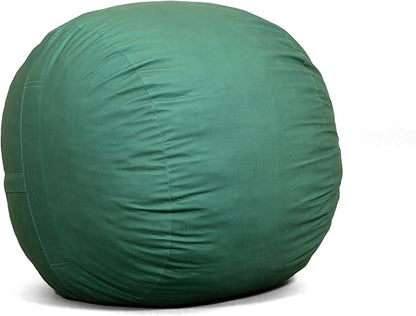 Big Joe Fuf Medium Foam Filled Bean Bag Chair with Removable Cover, Collegiate Green Lenox, Durable Woven Polyester, 3 feet Big