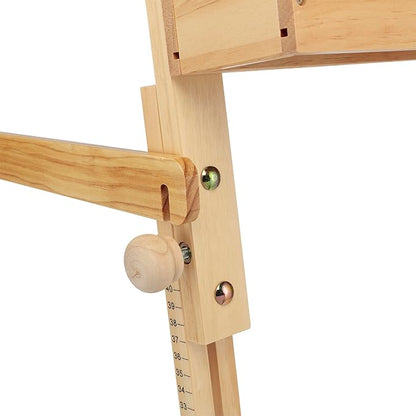 Fundamentals Kids Art Easel 3 in 1 Multipurpose Wooden Art Easel, Chalk Board & Dry Erase White Board & Paper Roll with Paper Clamp Adjustable Height 36.5"- 51" - Natural Finish